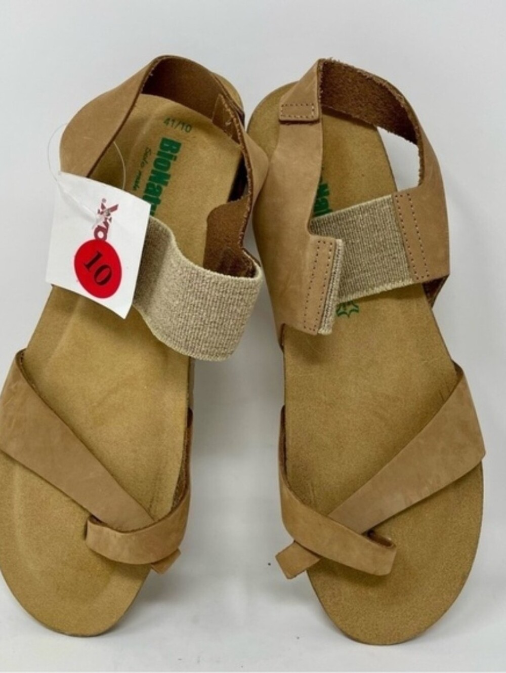 NWT BioNatura Tan Leather Sandals Size 41/10